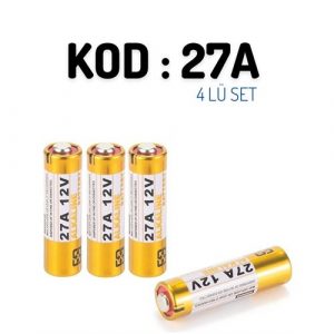 İndirimvar LR27 A27 12 Volt Ultra Power Pil 4 lü SET 718681