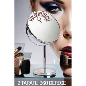 İndirimvar 6 ADET 10X  Büyüteçli 2 Taraflı Banyo Makyaj Aynası