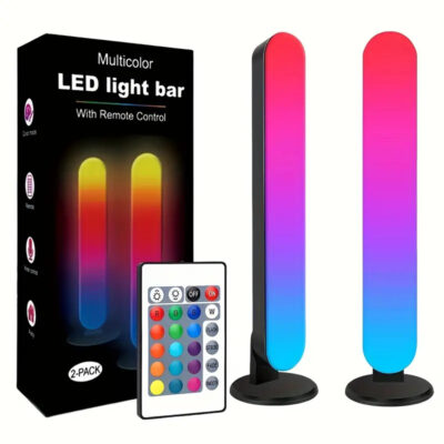 Oda için 2 adet LED Şerit Işık 24 Tuşlu IR Uzaktan Kumanda Akıllı RGB