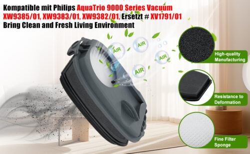 Philips AquaTrio Kablosuz Dik Süpürge Filtre Kapak Seti134